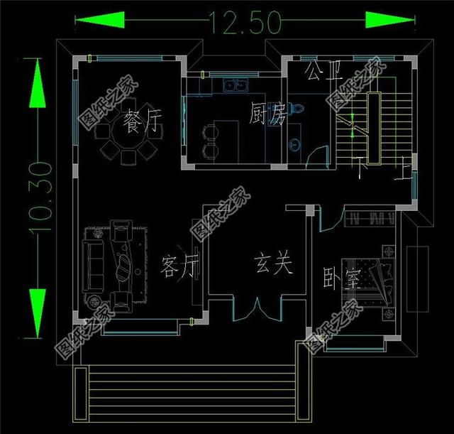 餐厅,卧室,卫生间; 二层户型:书房,卧室(带衣帽间,卫生间),卧室x2