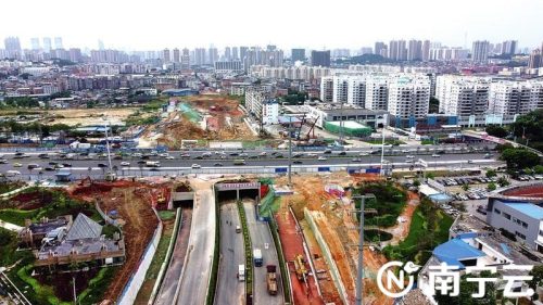 南宁市建兴路北侧右幅主线完工