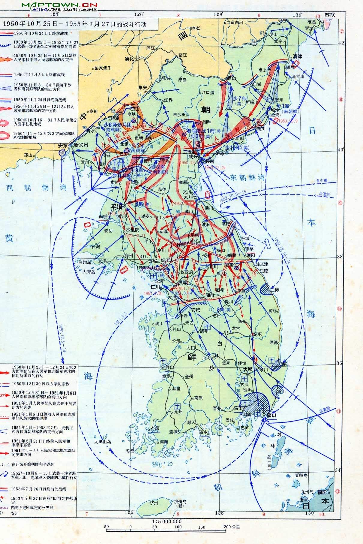 抗美援朝时朝鲜地图图片