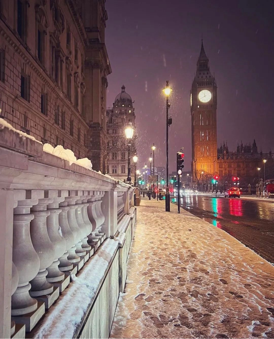 伦敦下雪了,秒变白色童话世界!快来看雪景啦!