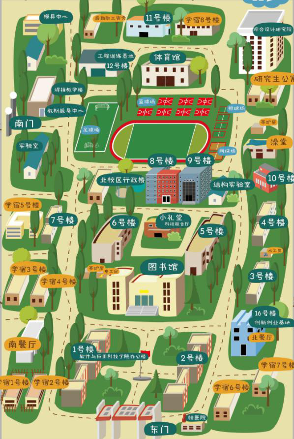 安徽大学龙河校区地图图片