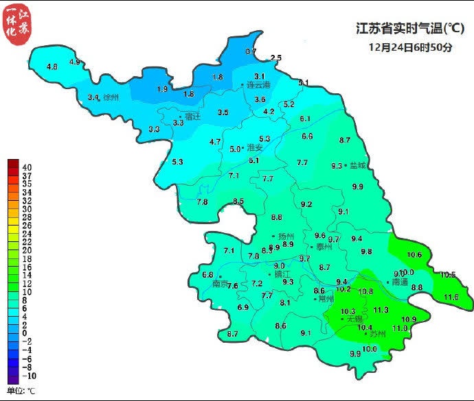 揚州2021年冬天的第一場雪,今天來!氣溫會猛降!