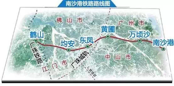 南沙港铁路线路图图片