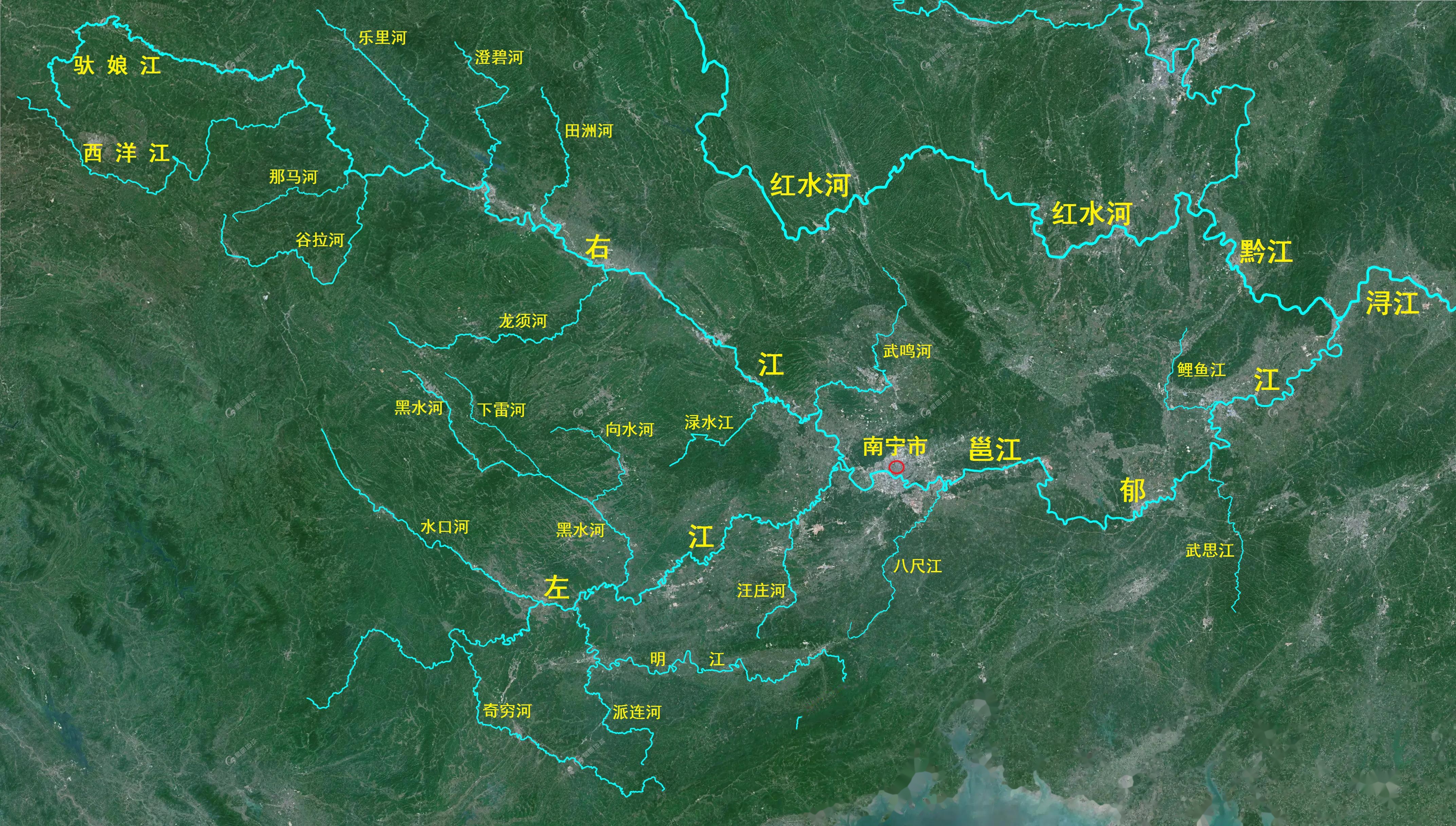 郁江,西江水系最大支流