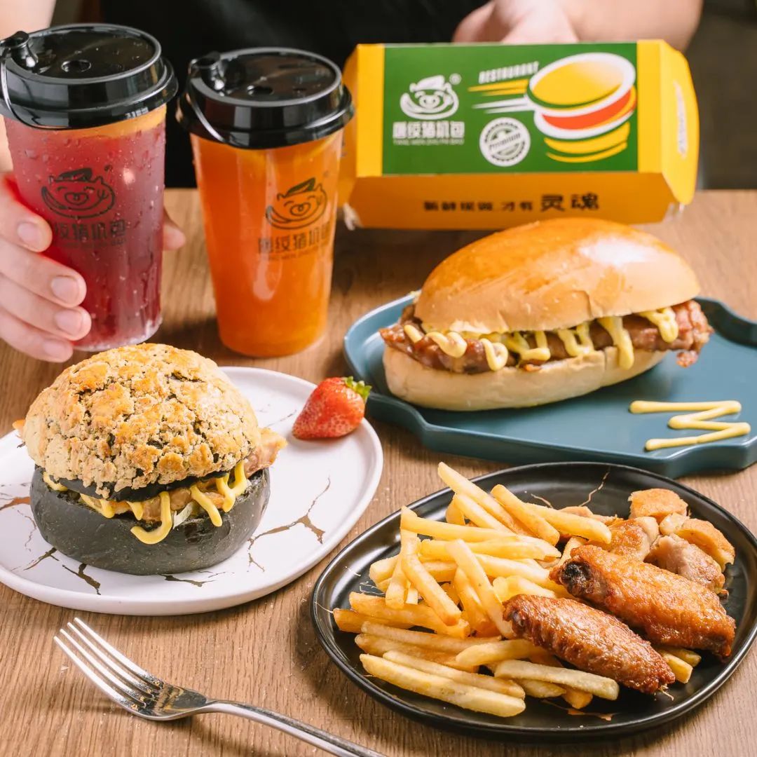 9秒78元双人猪扒包套餐!肉扒鲜嫩多汁,面包麦香浓郁!