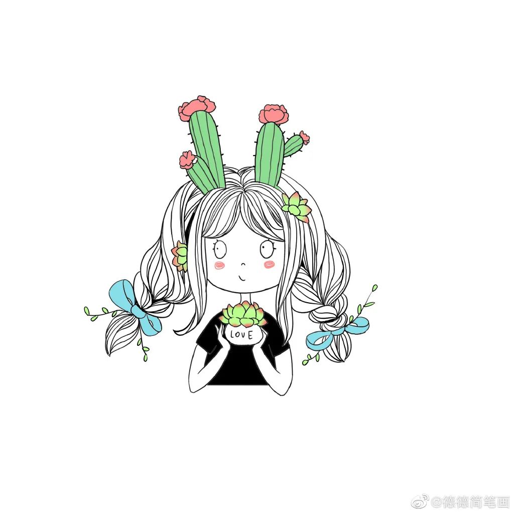 3分钟教会你这些超简单可爱又清新的小女孩简笔画,这波教程真给力,附