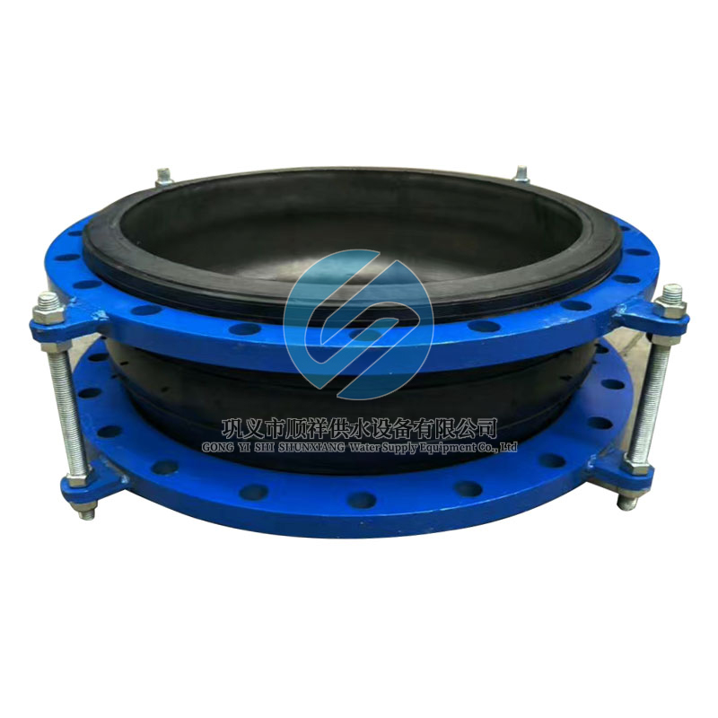 水泵运输管道中使用大口径翻边橡胶软接头dn1600