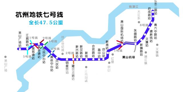 杭州地铁7号线线路图图片