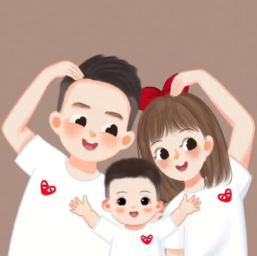 亲子头像,有时间陪孩子一起玩耍,定会幸福满满