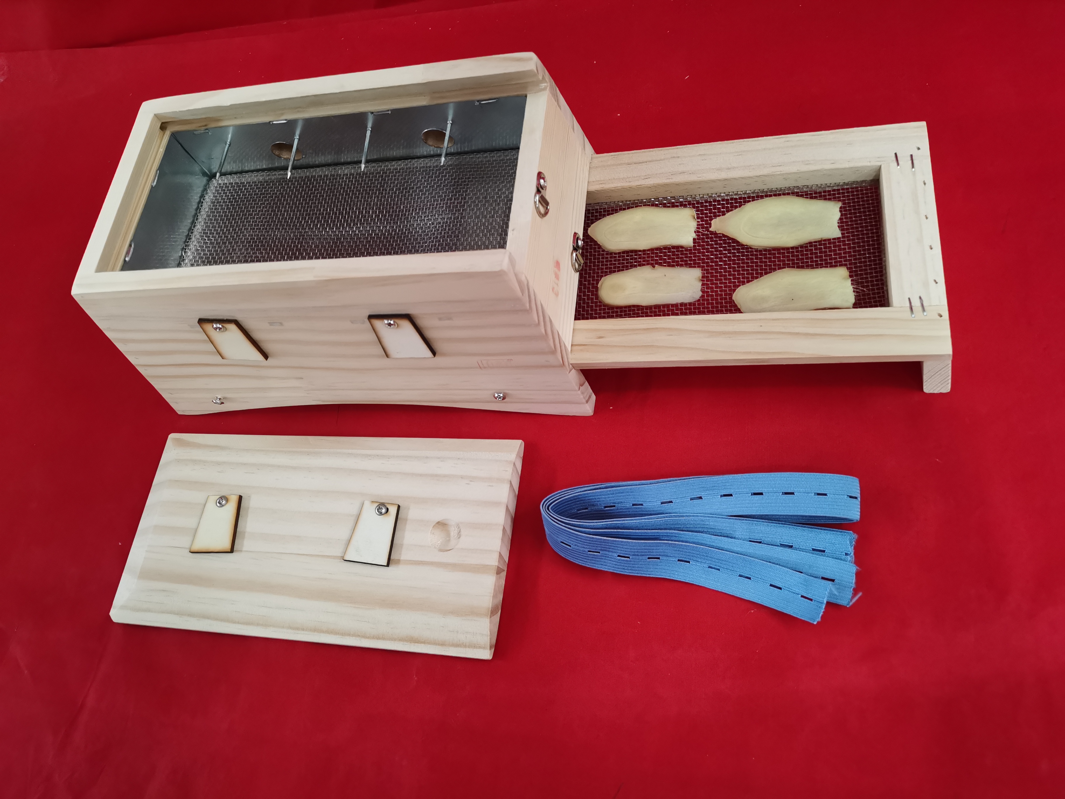 推拉盖8针8柱隔姜灸艾灸盒