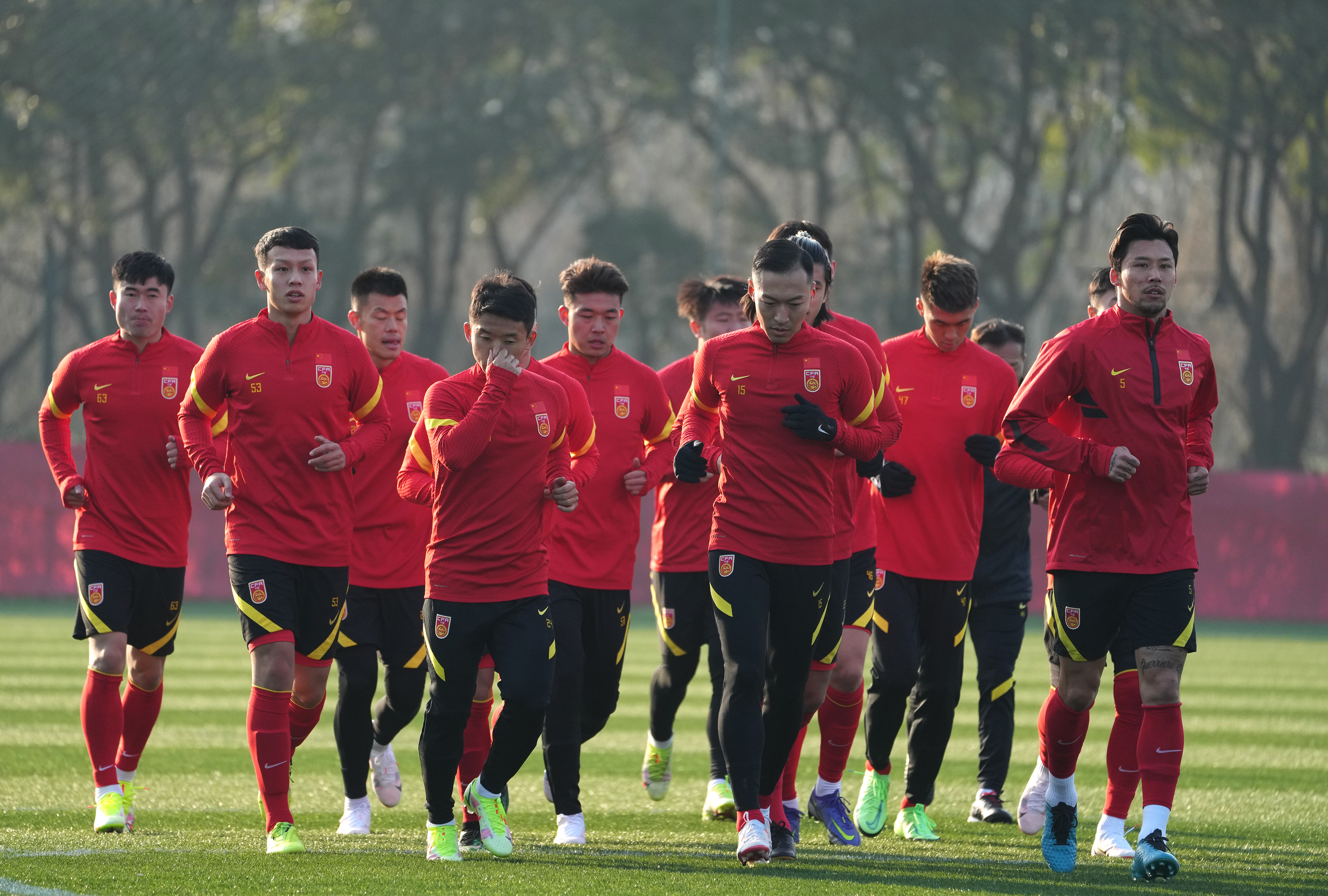 足球——国足在上海集训