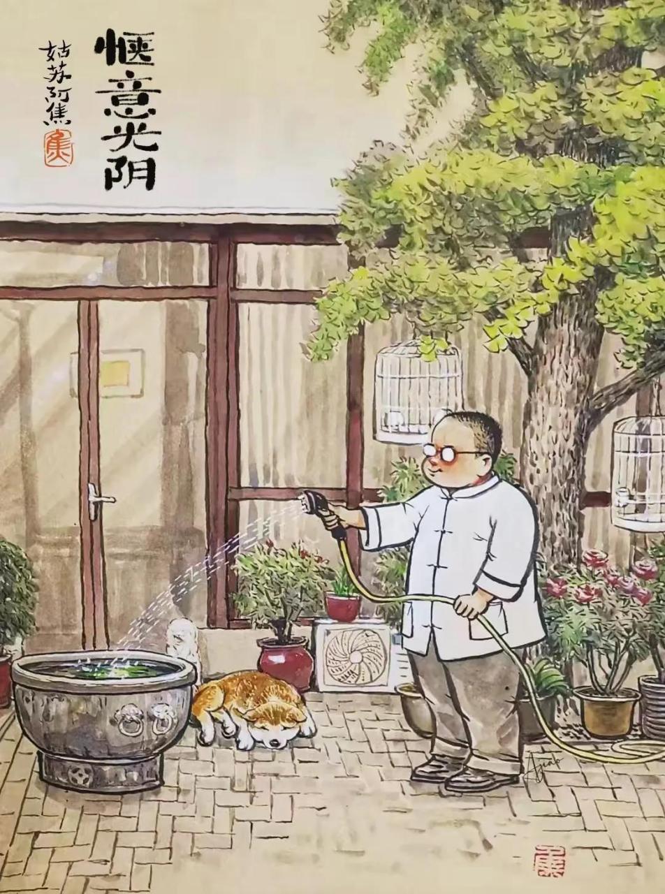 与万事言和,与独处相安 自行,自醒,自清欢 插画师=姑苏阿焦