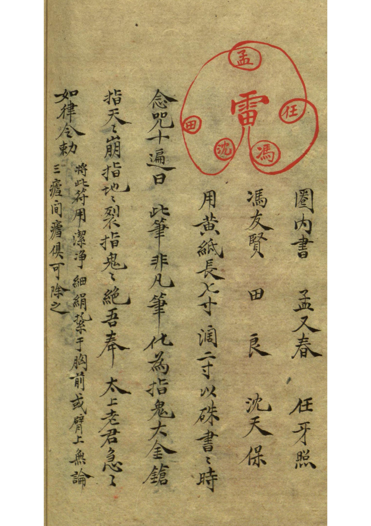 道教秘本《祝由科符秘》