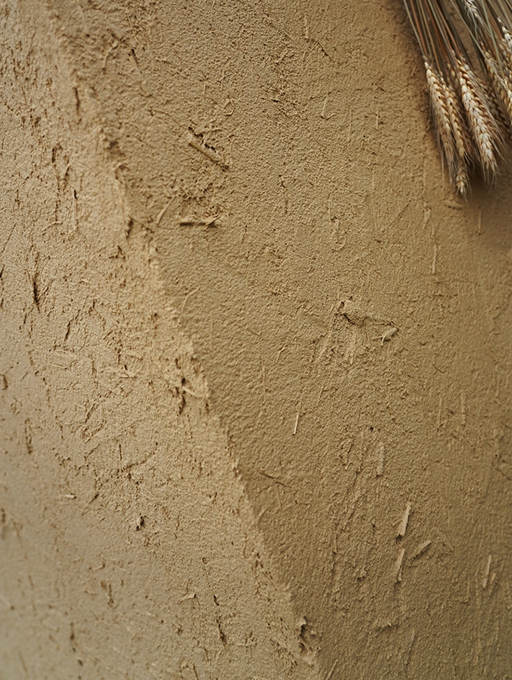 外墙的生态稻草泥能做什么纹理?