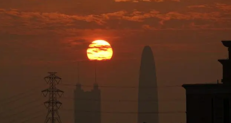 晚霞和夕阳的区别图片