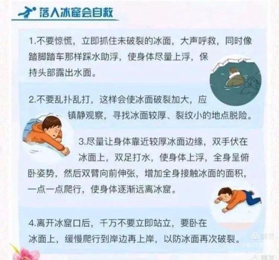 防滑冰溺水知识图片