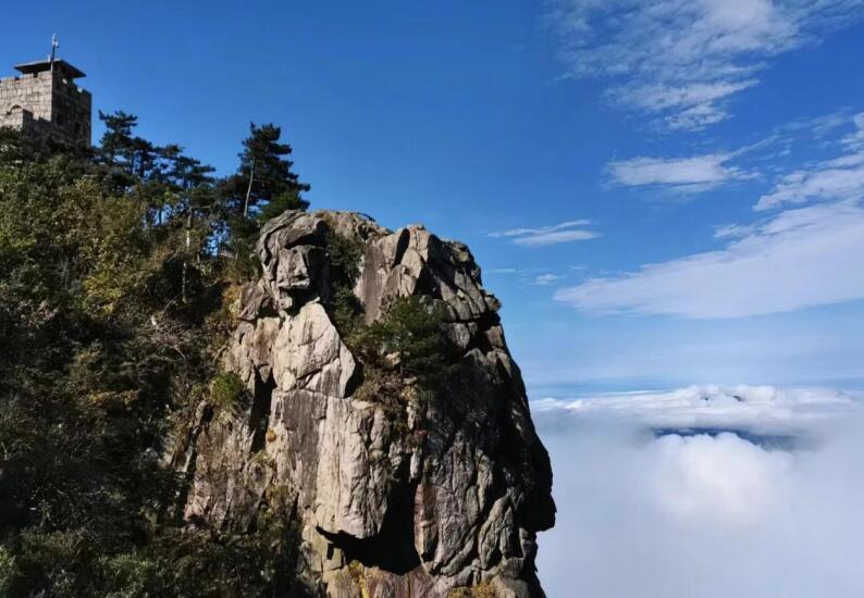 大别山风景画简单图片