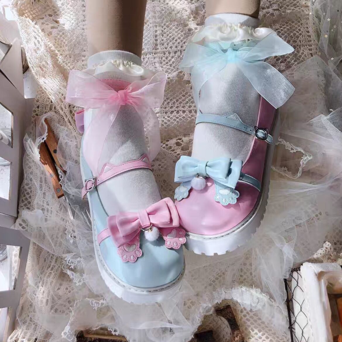 让lo娘一见倾心的洛丽塔"鸳鸯鞋",减龄又俏皮,还很显脚小