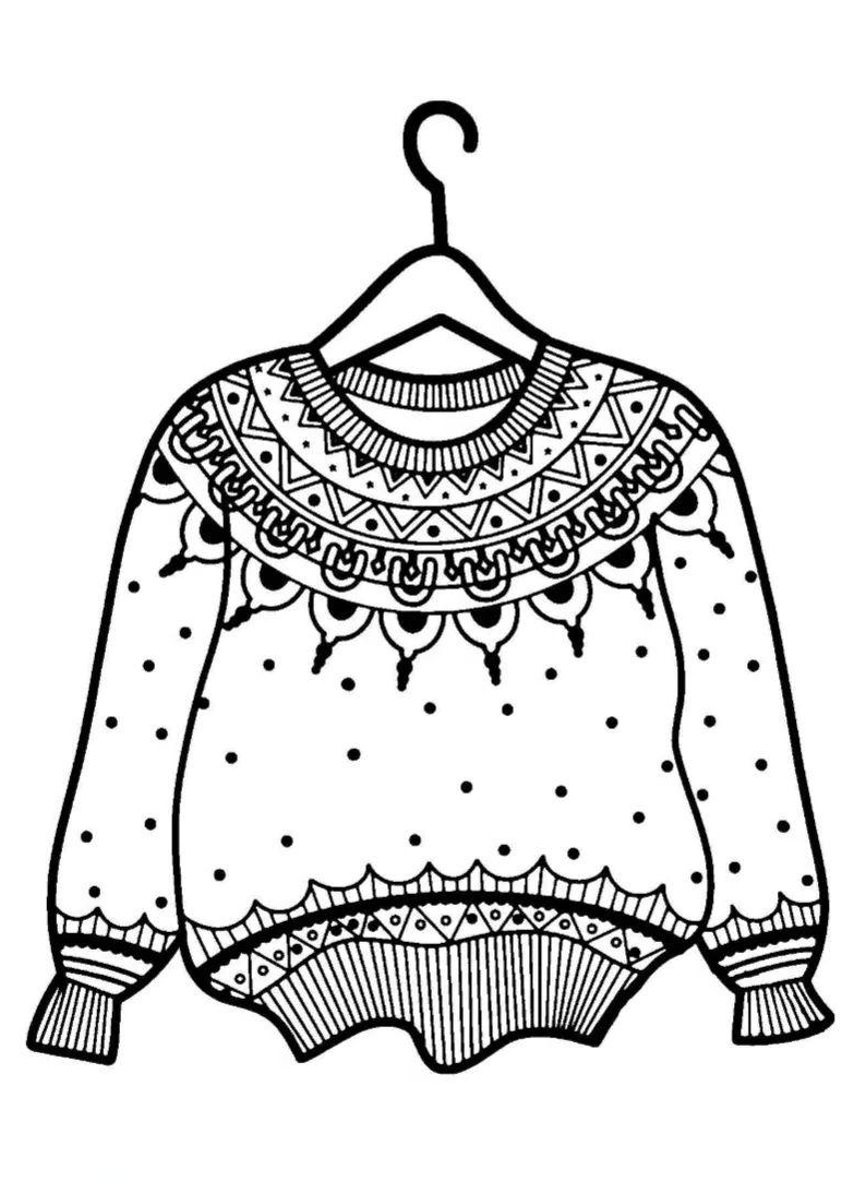 毛衣绘画素材与参考作品集