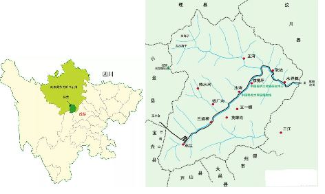 卧龙保护区地图 图源网络>