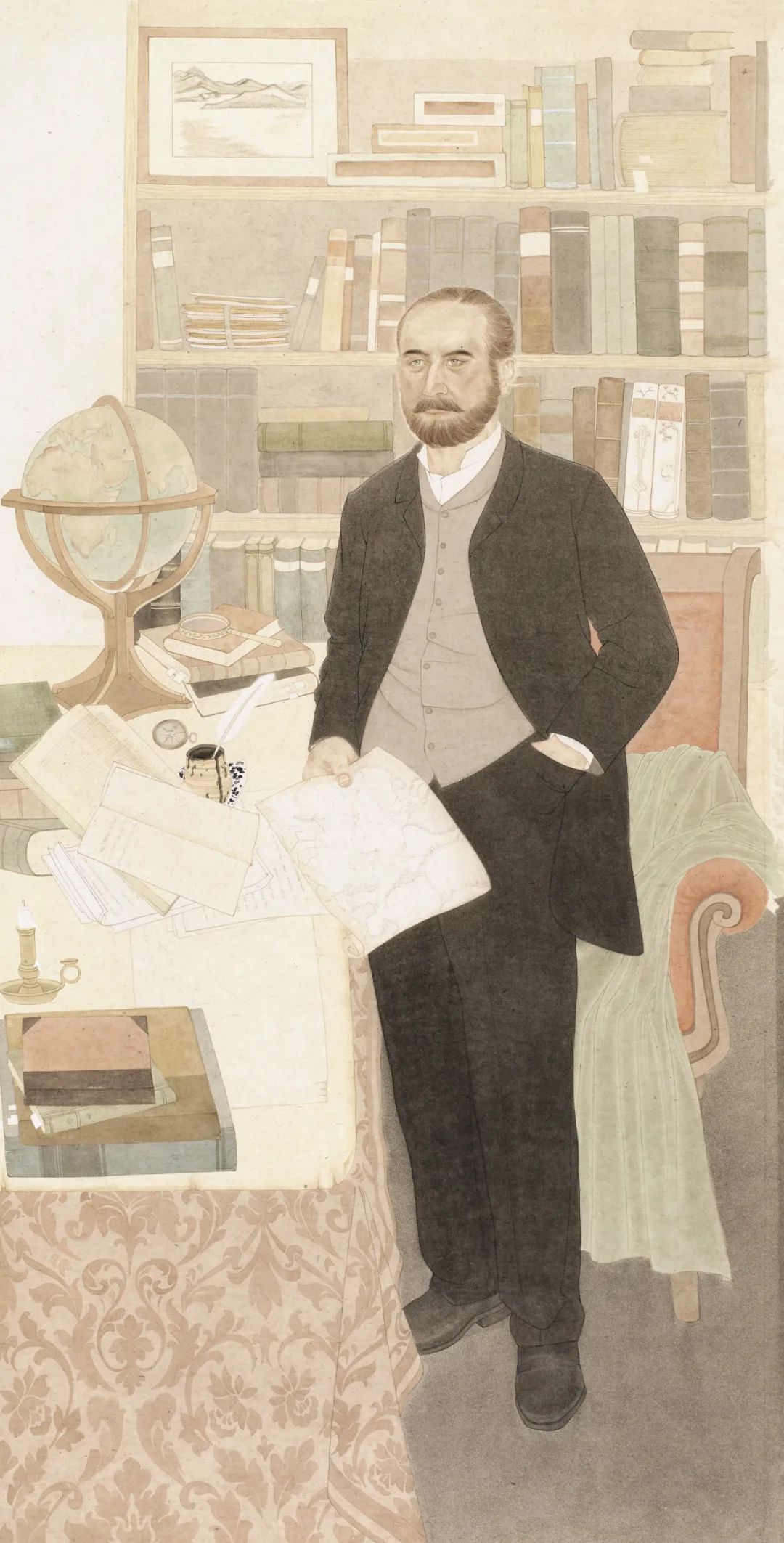 纸本水墨 191cm×182cm[gf]25b4[/gf]《军工精神徐立平》倪超工笔重彩