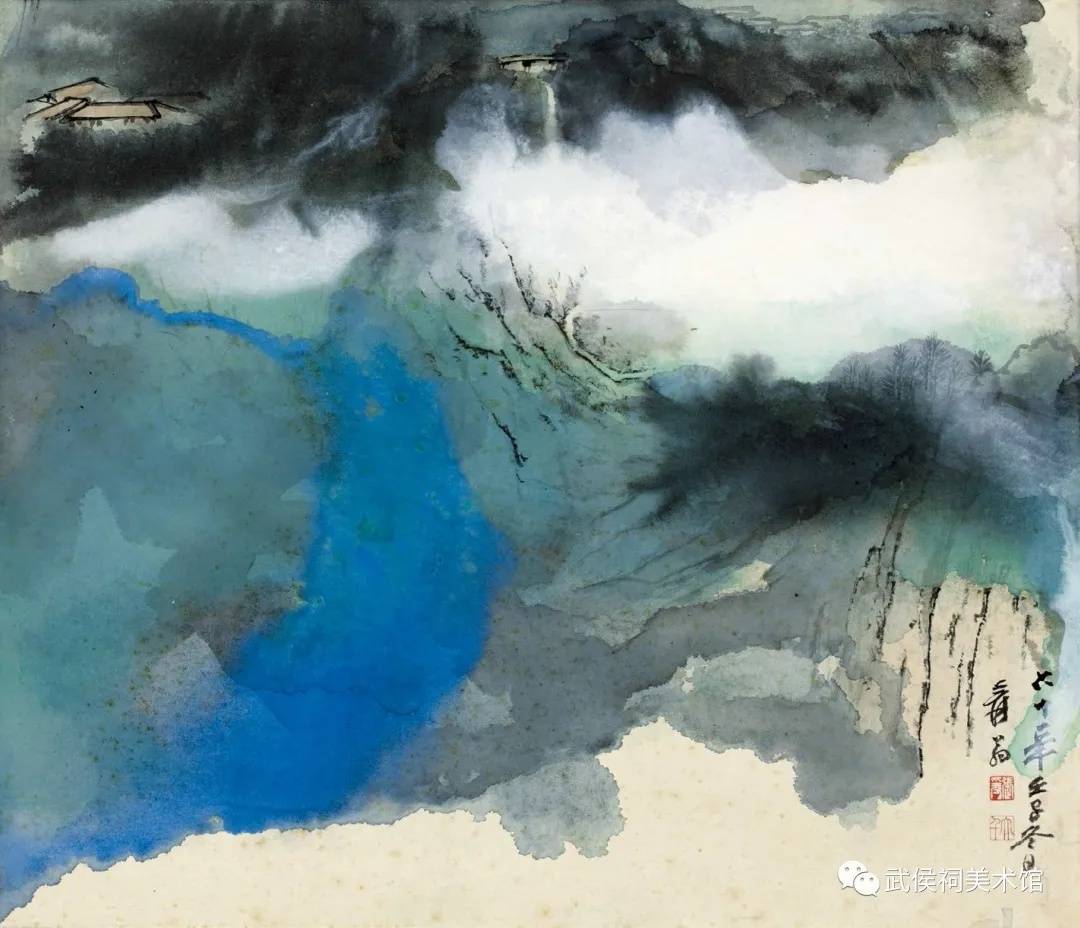 张大千《爱痕湖》曾以1.008亿元成交,快来成都武侯祠"偶遇"姊妹篇