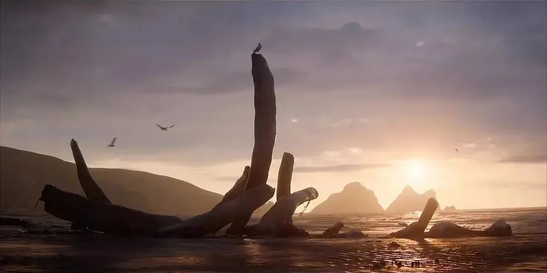 海滩上躺了一位溺亡的巨人