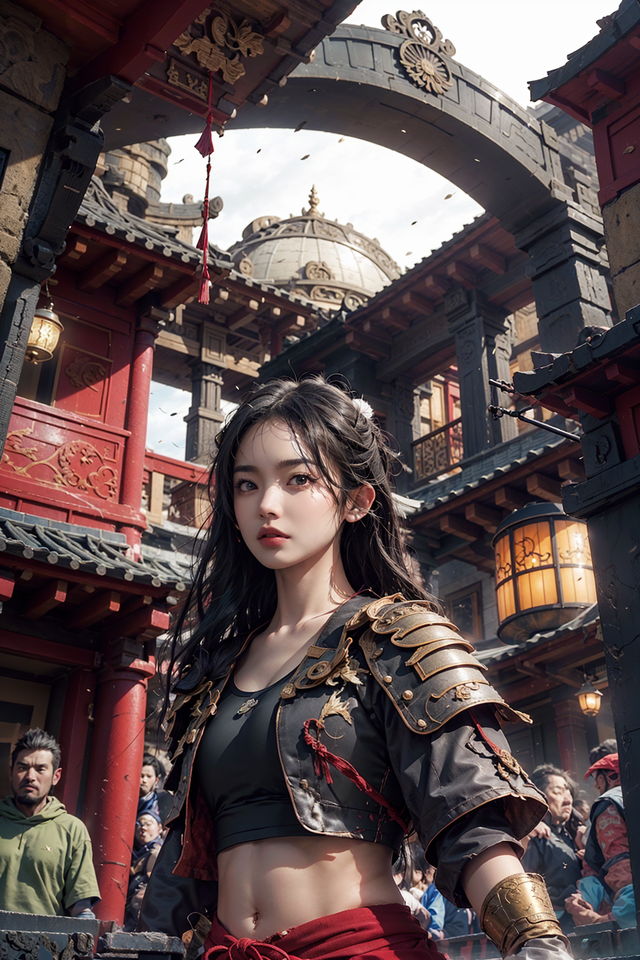 「ai壁纸」浓浓武侠风,古代"花木兰"英姿飒爽