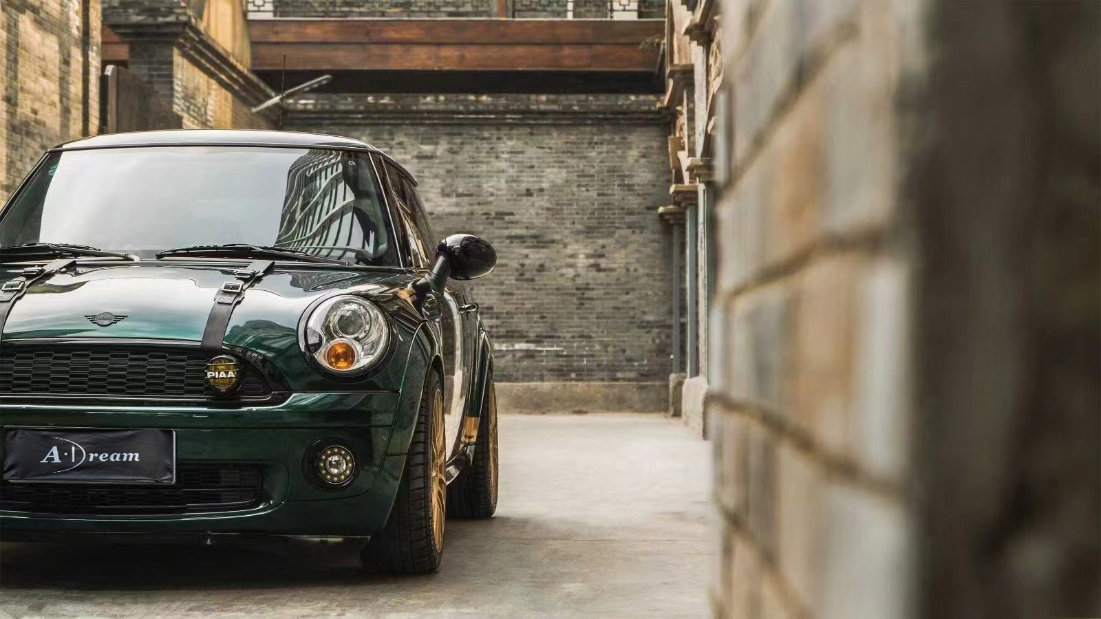 阿呆车服·漆面改色膜——mini复古英伦绿