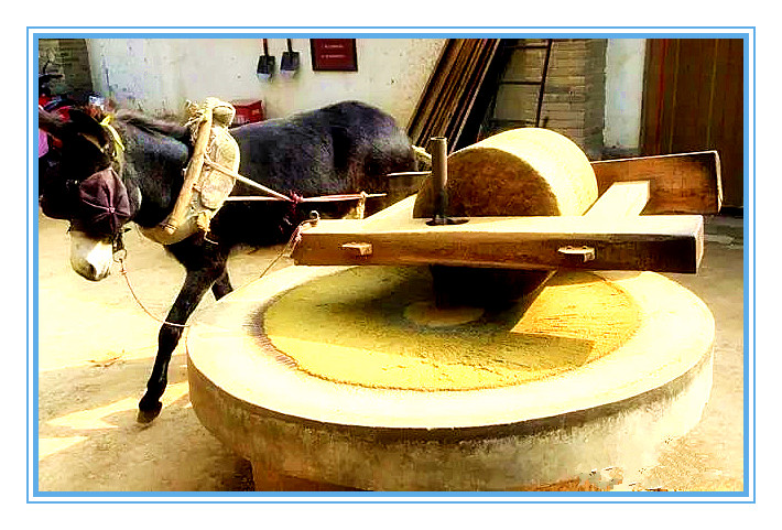 难忘的村里的石碾子