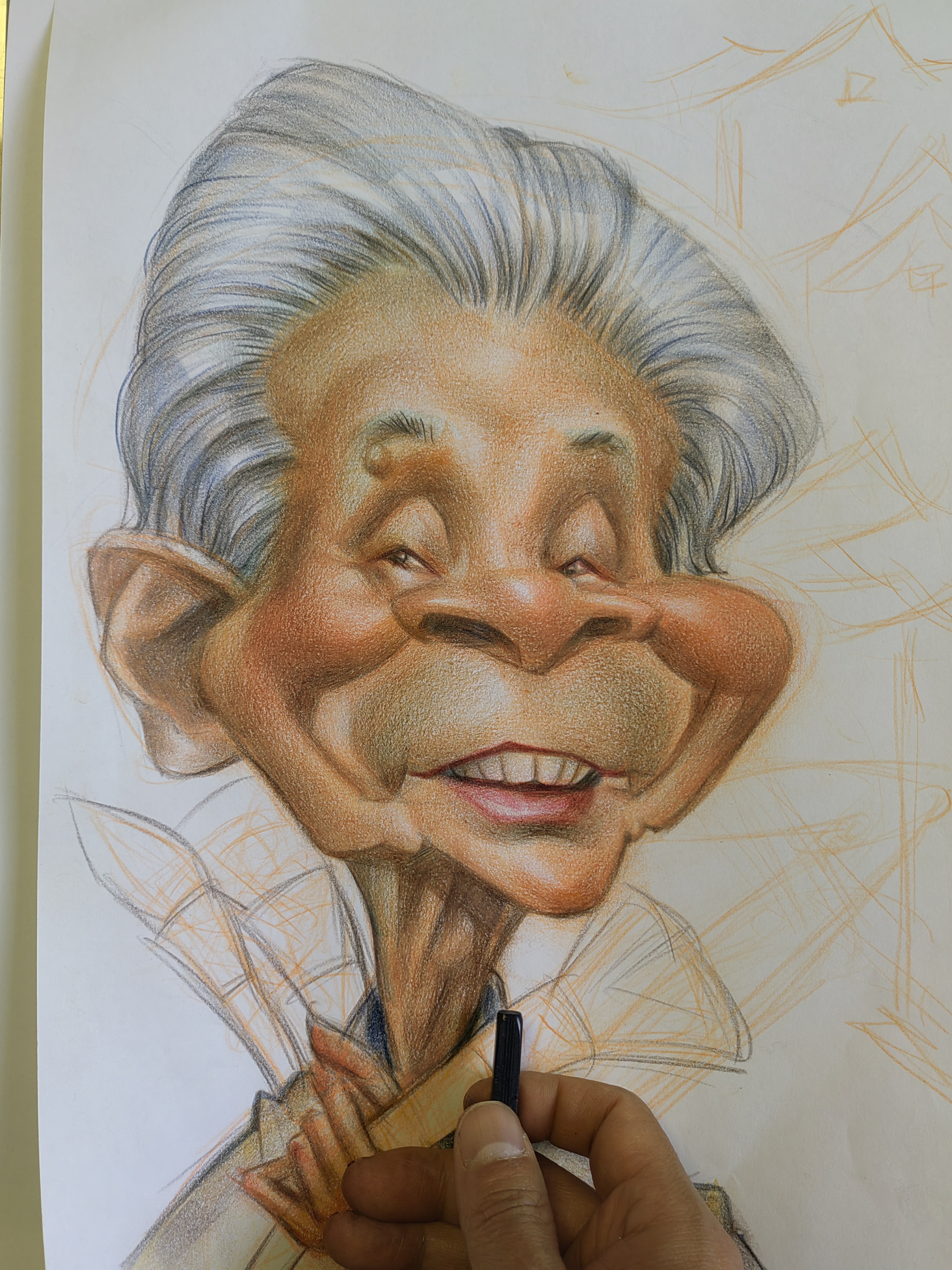 漫像创作画家吴冠中