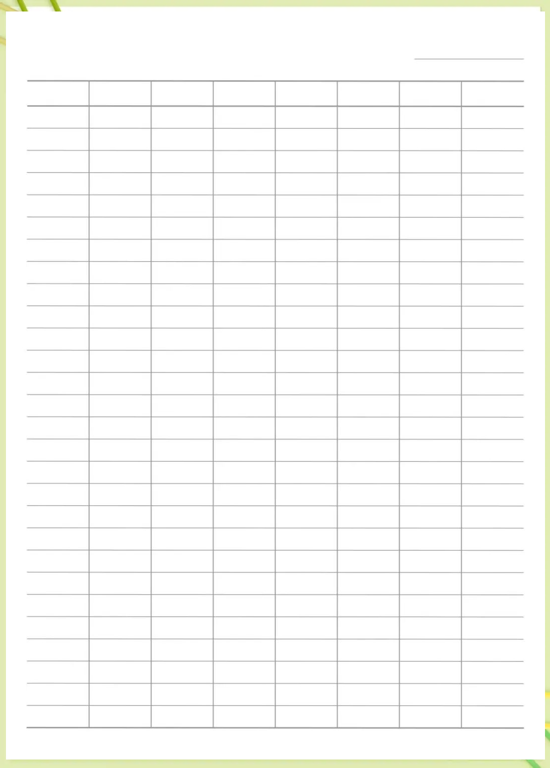 多款a4纸表格模板,学习工作必备