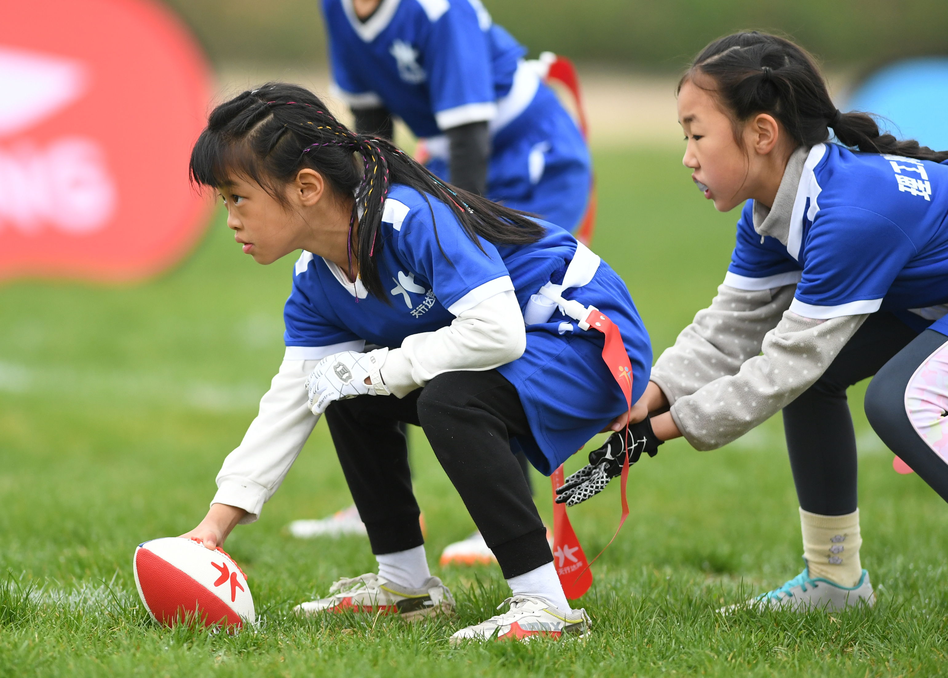 京津冀中小学生腰旗橄榄球邀请赛开赛