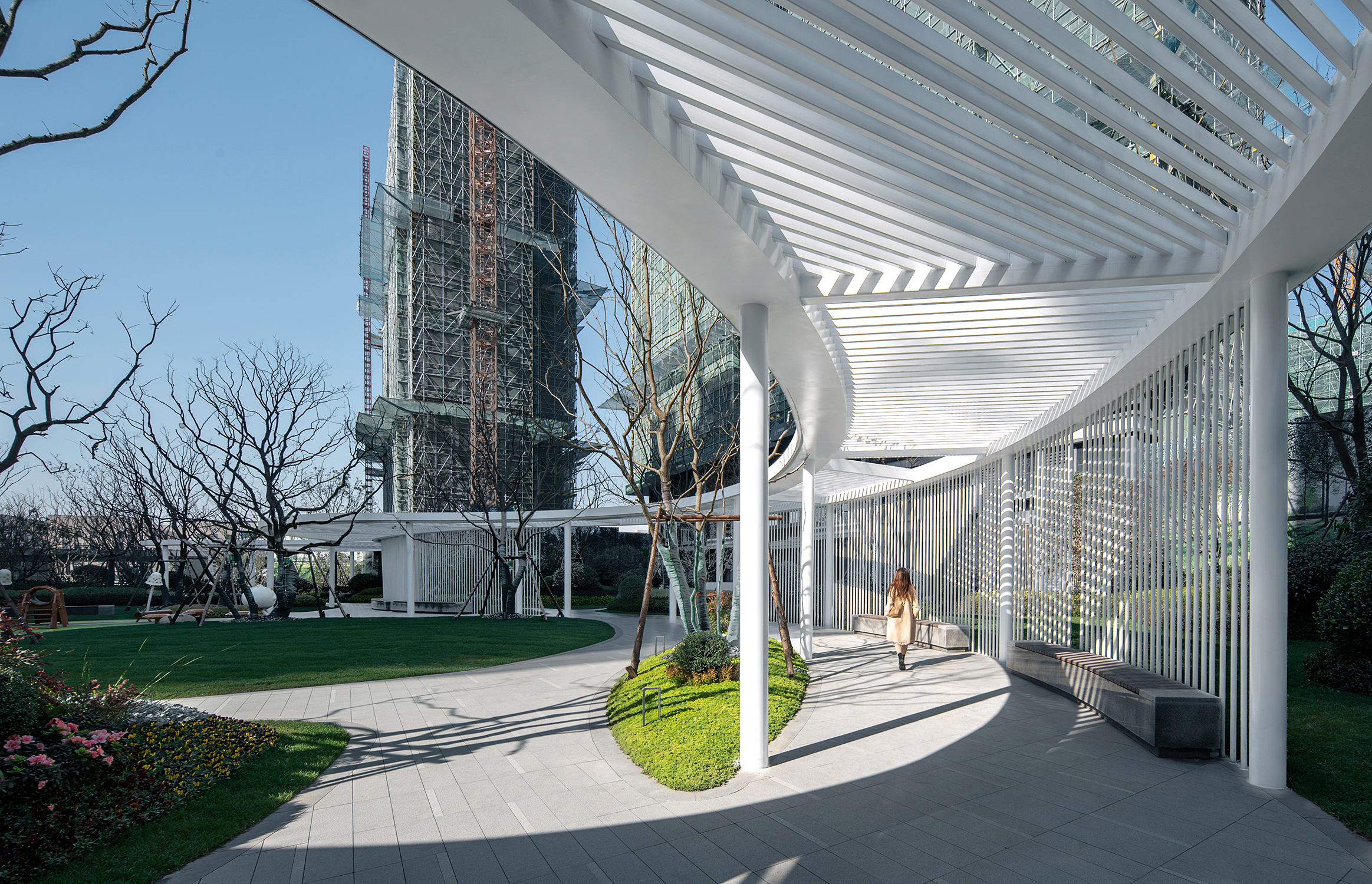 中式景观廊架是传统文化和现代文化的融合