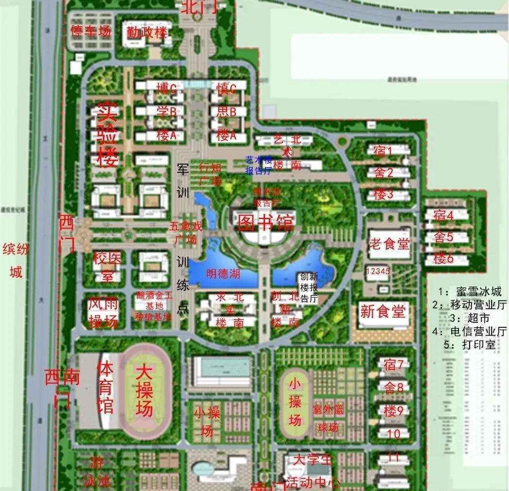 亳州学院平面分布图图片