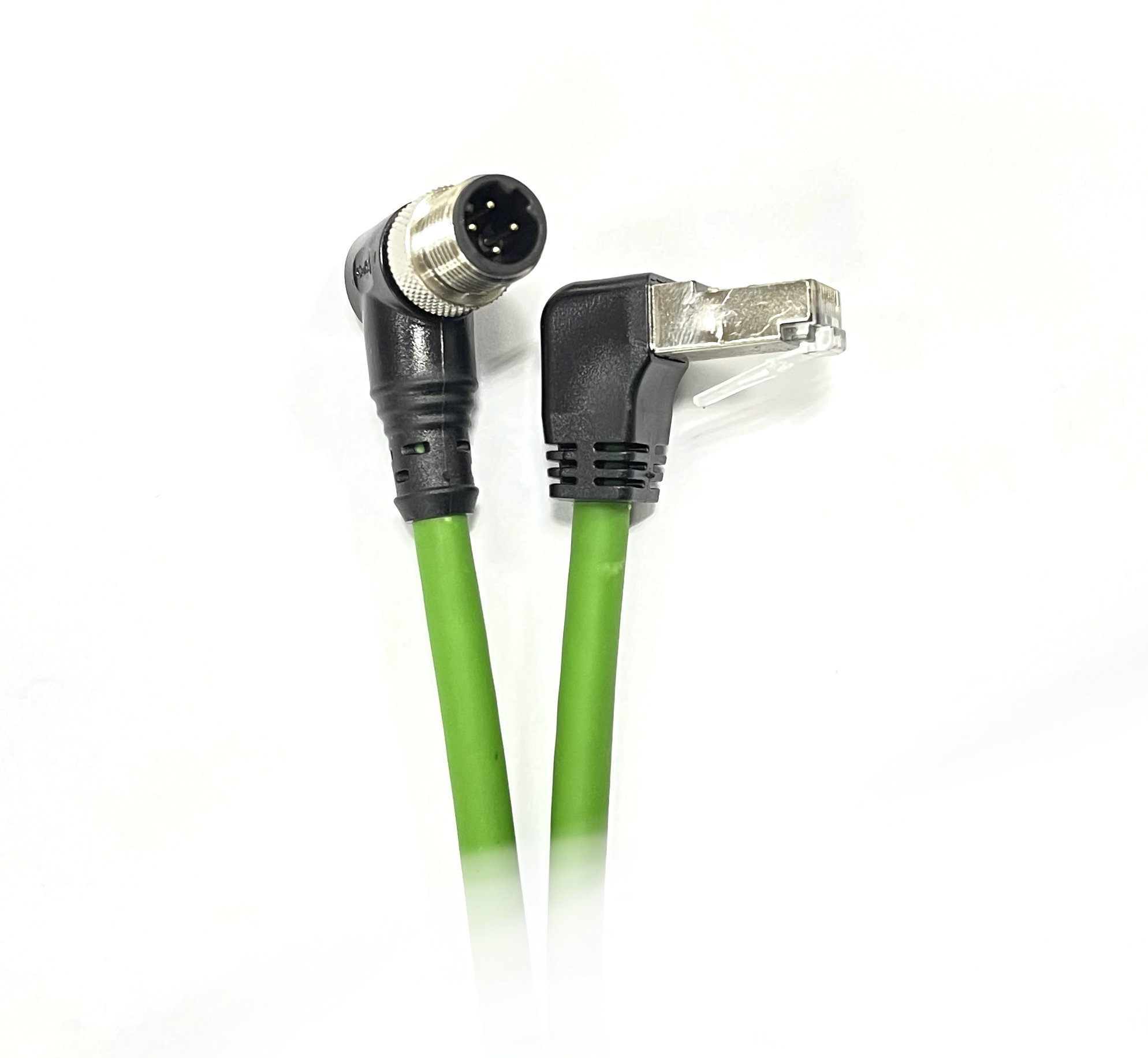 m12转rj45水晶头注塑一体防水连接器