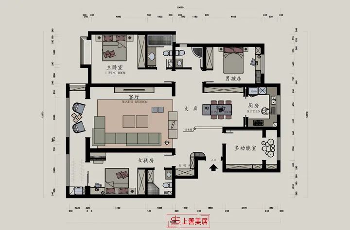 邢台顺都府170㎡|现代风,融入多维的空间韵律