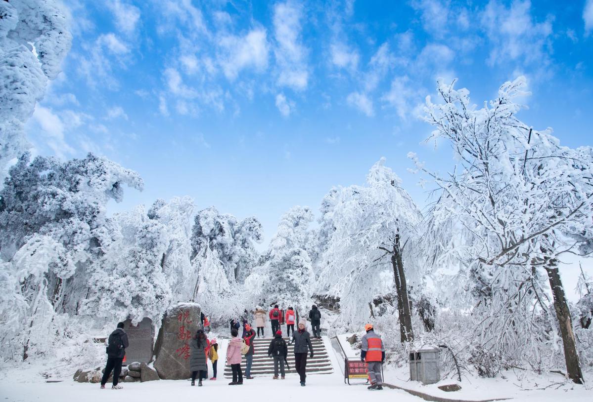 邂逅美丽雾凇 南岳衡山旅游"火出圈"