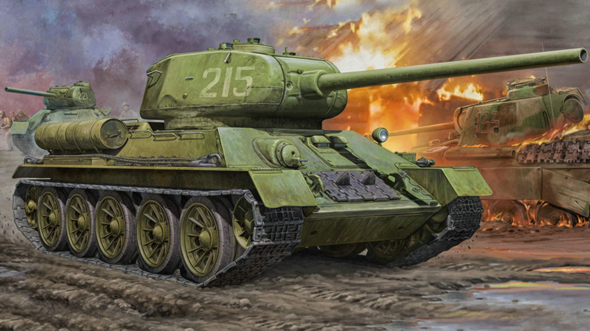 它是红色的钢铁卫士 战场上的中流砥柱 苏联t-34坦克