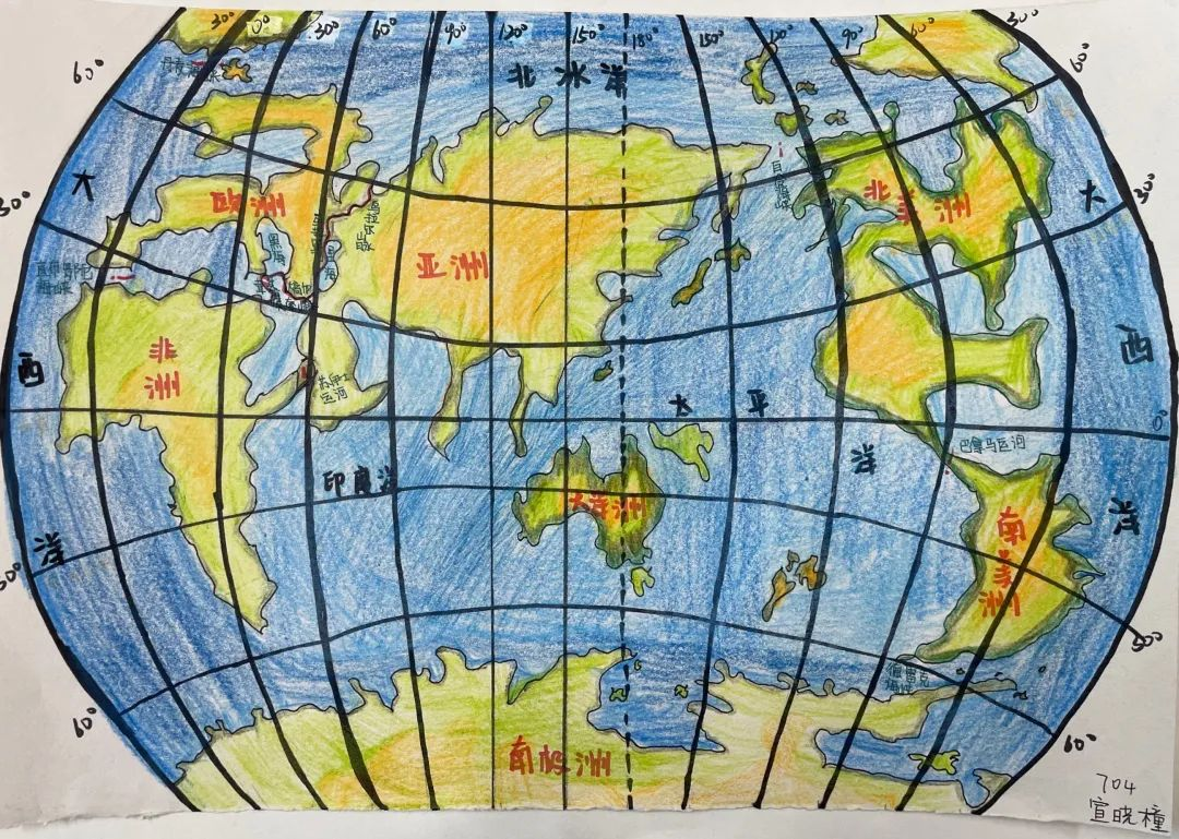 手绘世界地图,展现多元风采