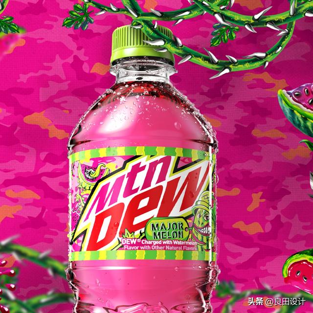 百事旗下mtn dew 饮料包装设计