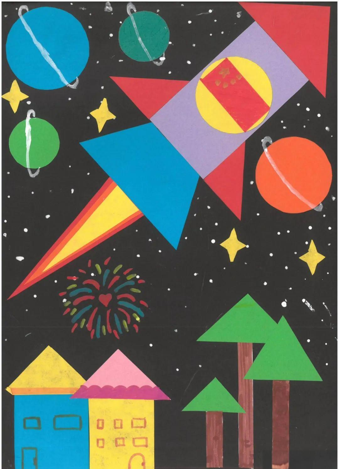 他们用图形拼凑出形态可爱的小动物,构筑出如诗如画的城堡,甚至创作出