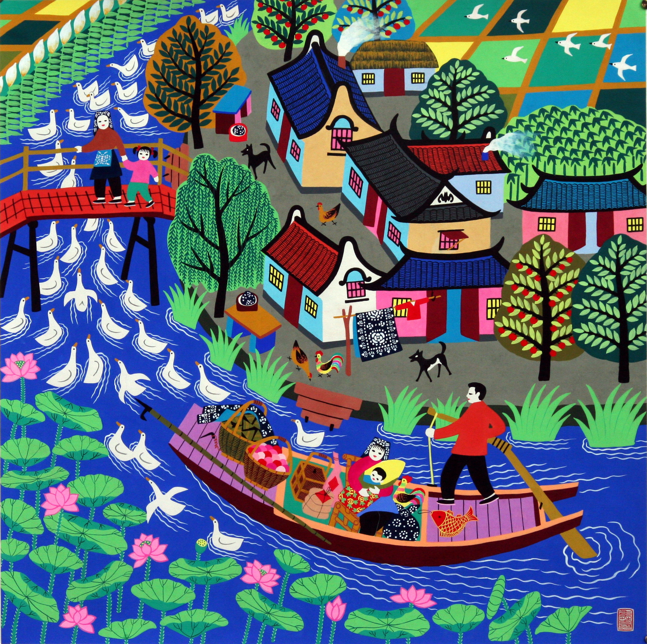 金山农民画里的江南春色与岁时生活