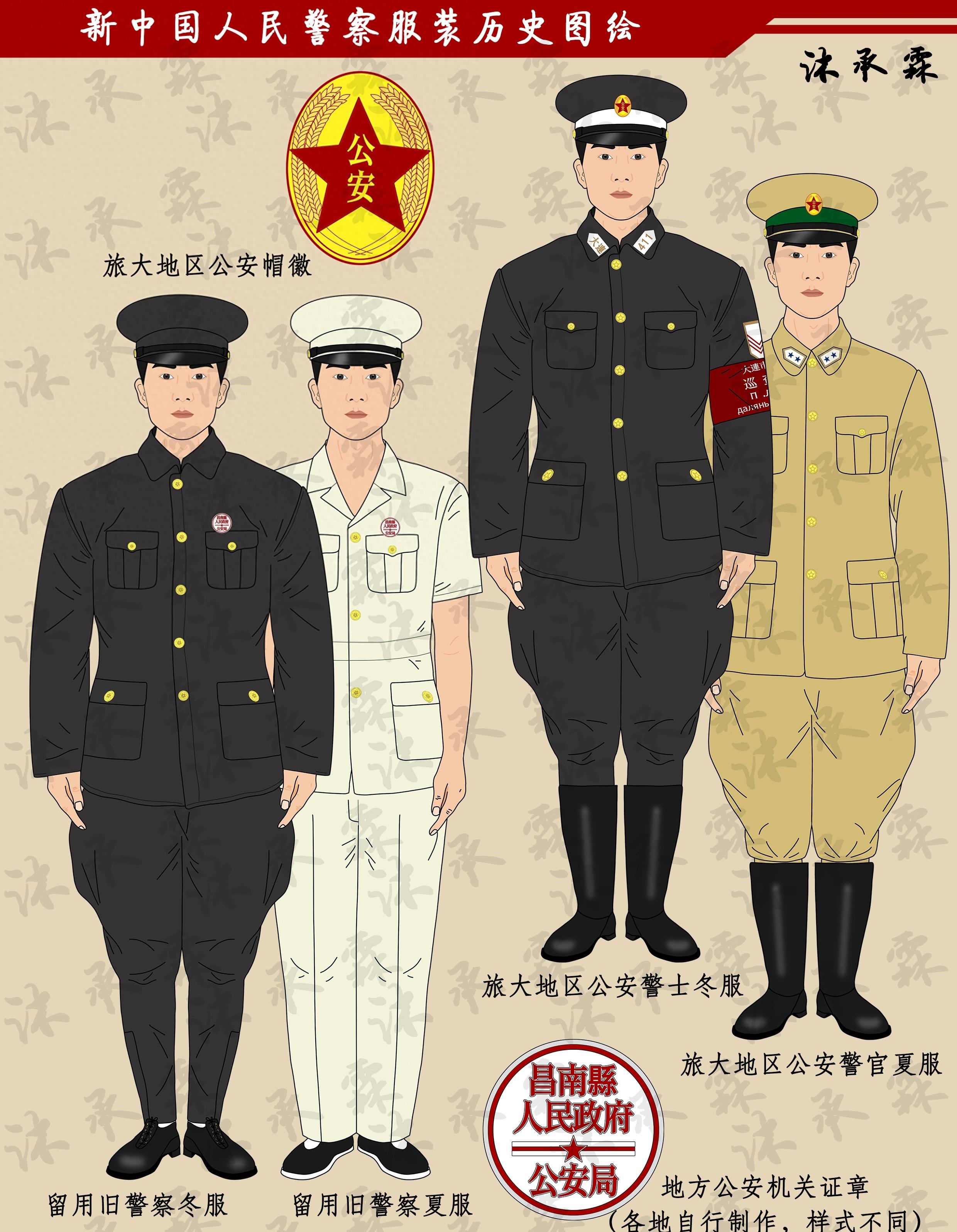 建国初期民警着装,新中国人民警察服装历史图绘(1949—1955)