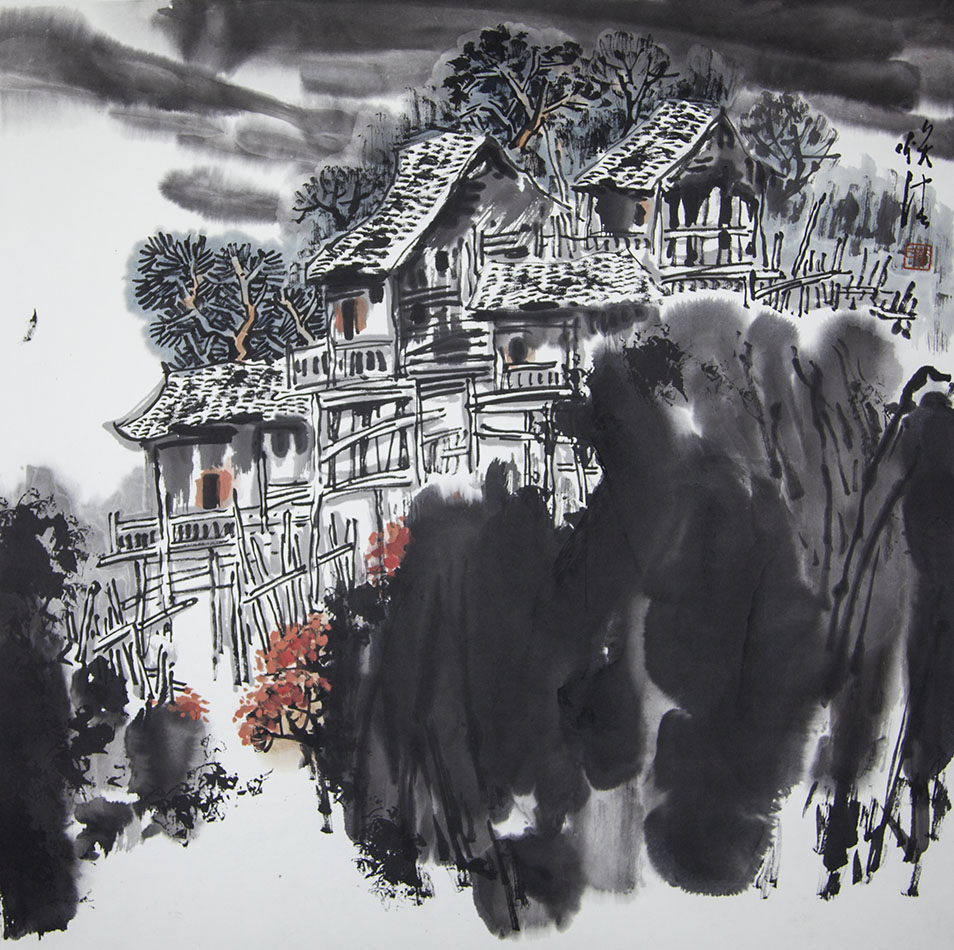 琼宇仙居"吊脚楼"——黄焕清作品