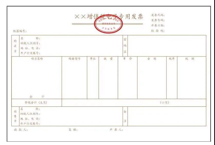 红字发票信息表图片