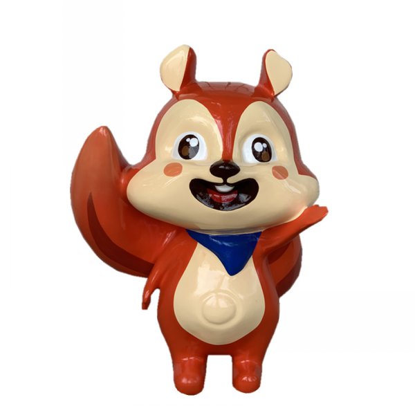 小区玻璃钢松鼠动物雕塑