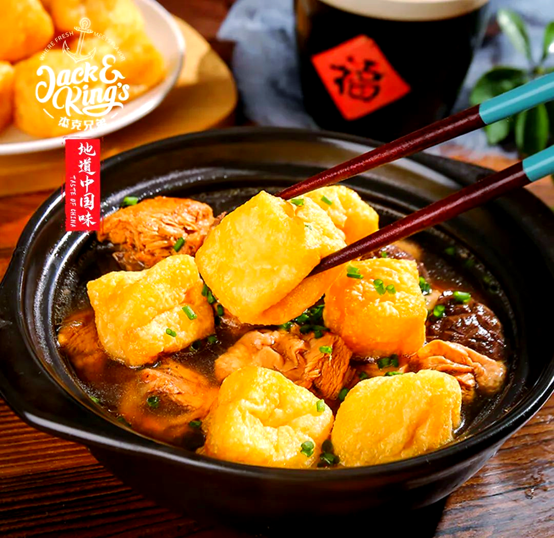 油豆泡:火锅与麻辣烫的绝配,吸汤汁爆汁,美味至极!