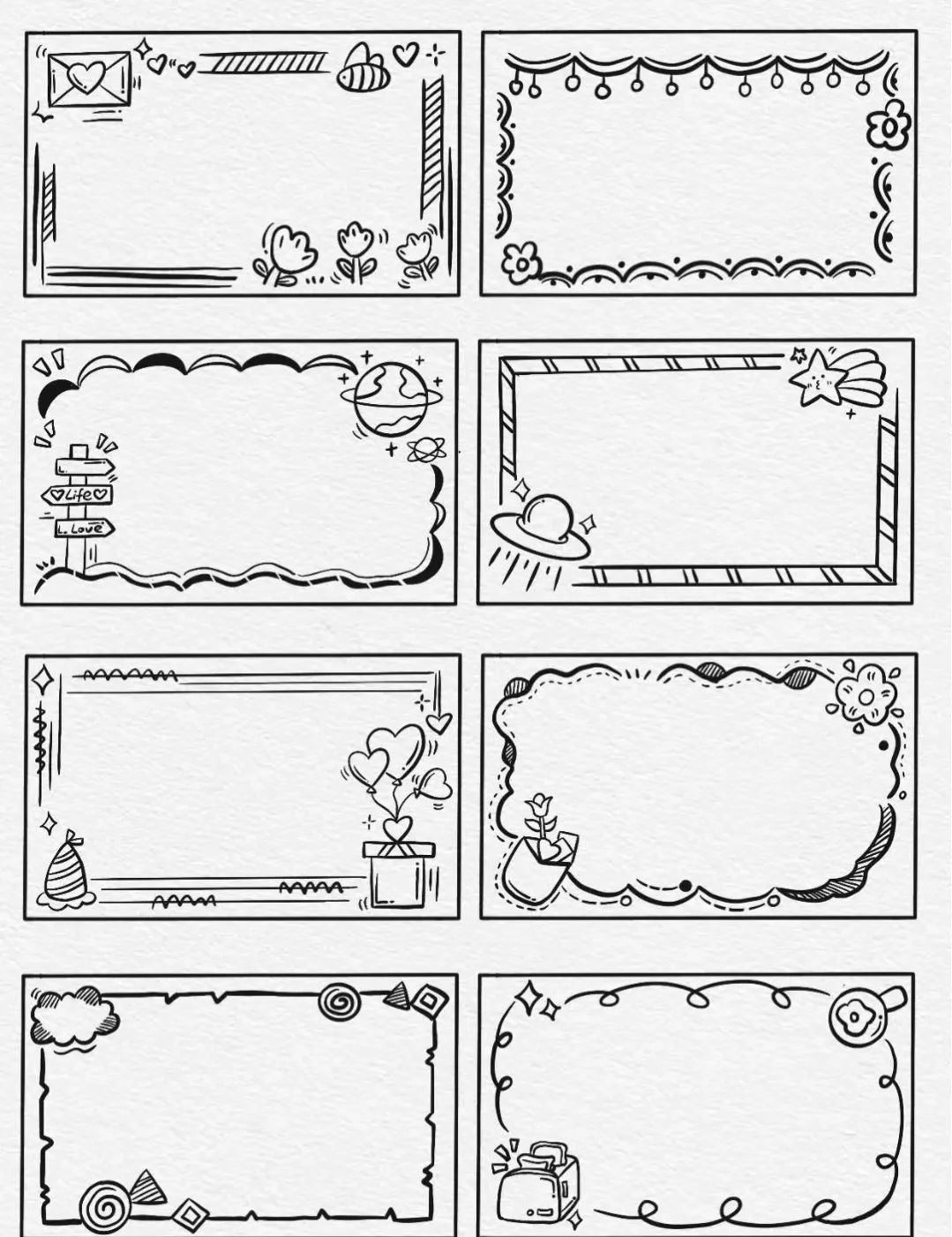 探索多样手账边框素材,让创作之旅更精彩