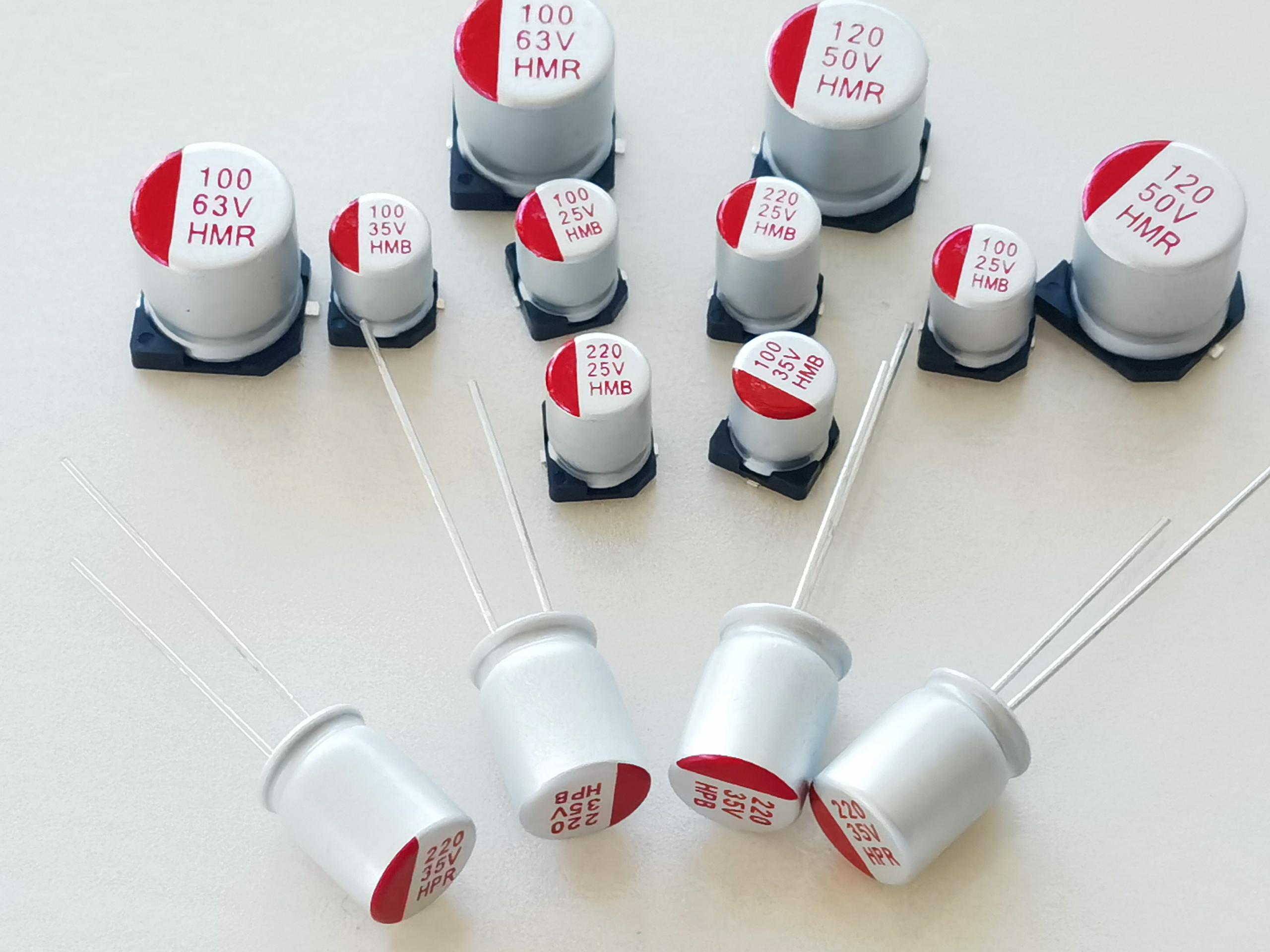 车规aecq-200固液混合铝电解电容器hmb hmr hpb hpr混合电容介绍